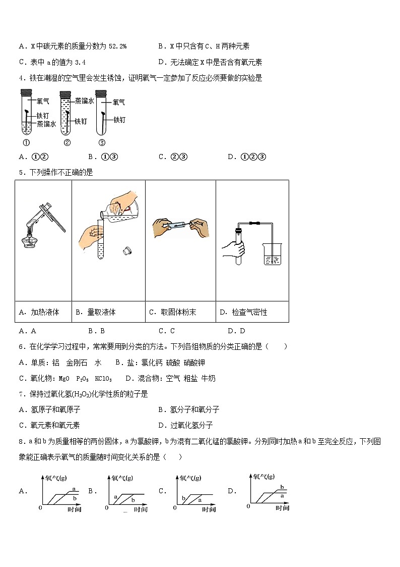 2023-2024学年安徽省砀山县联考化学九上期末质量跟踪监视试题含答案第2页