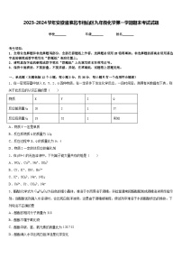 2023-2024学年安徽省淮北市相山区九年级化学第一学期期末考试试题含答案