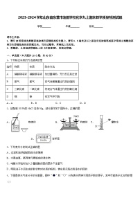 2023-2024学年山东省东营市油田学校化学九上期末教学质量检测试题含答案