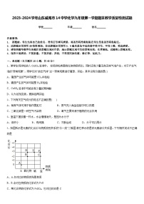 2023-2024学年山东威海市14中学化学九年级第一学期期末教学质量检测试题含答案