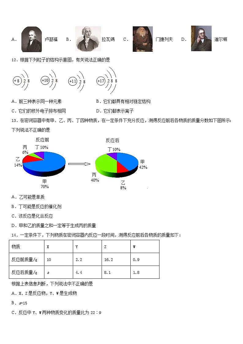 2023-2024学年山东省德州市齐河县化学九年级第一学期期末调研模拟试题含答案第3页