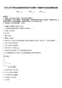 2023-2024学年山东省日照市名校化学九年级第一学期期末学业质量监测模拟试题含答案