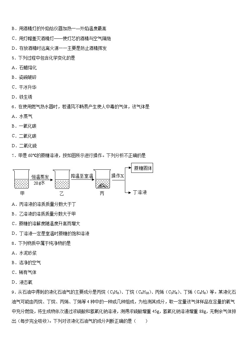 2023-2024学年山东省兰陵县九上化学期末质量检测试题含答案第2页