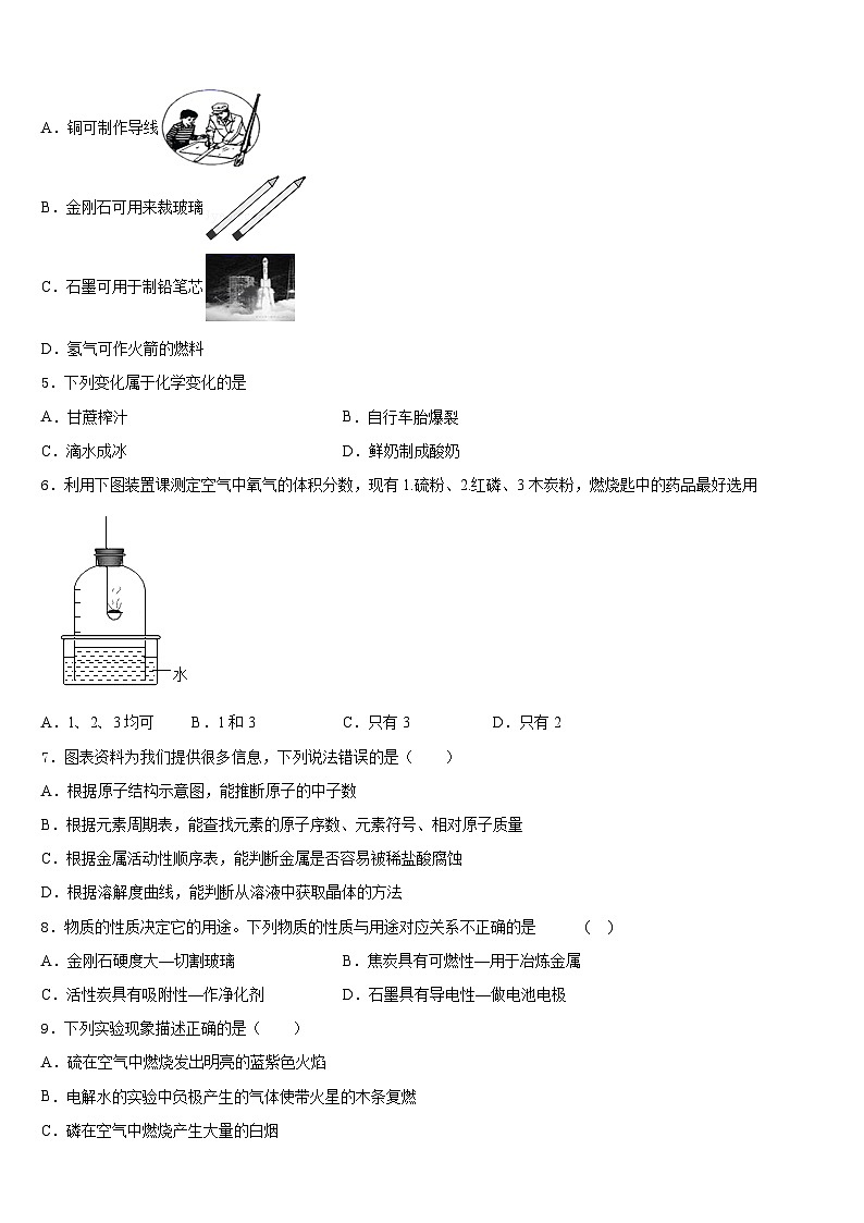 2023-2024学年山东省日照岚山区五校联考化学九上期末质量跟踪监视模拟试题含答案02