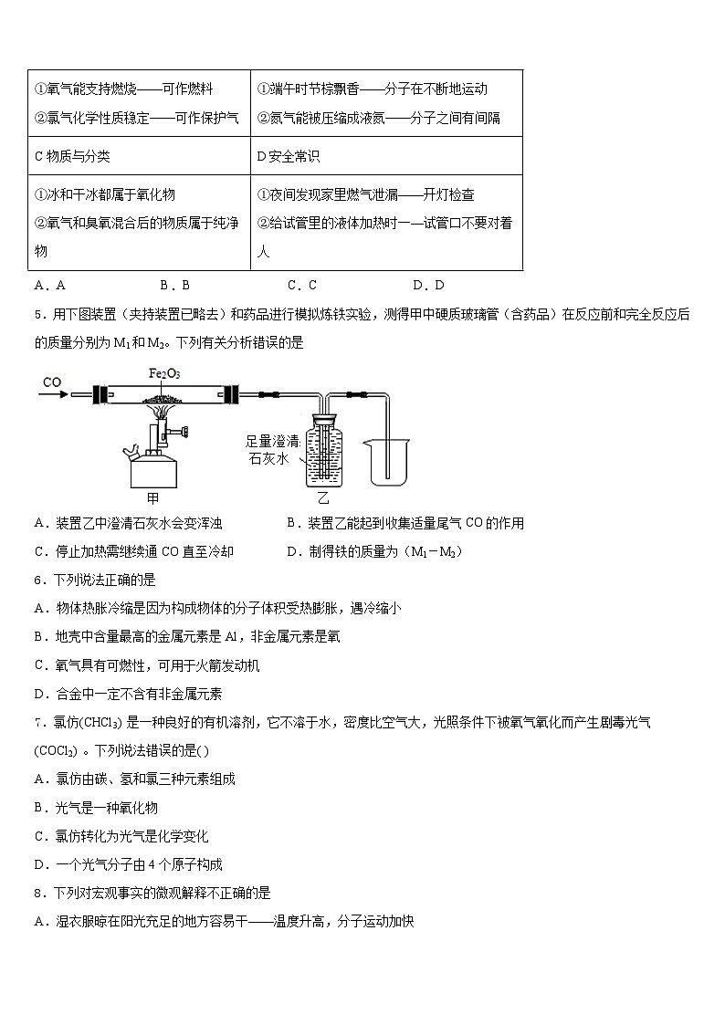 2023-2024学年山东省济南历城区六校联考化学九年级第一学期期末教学质量检测模拟试题含答案第2页