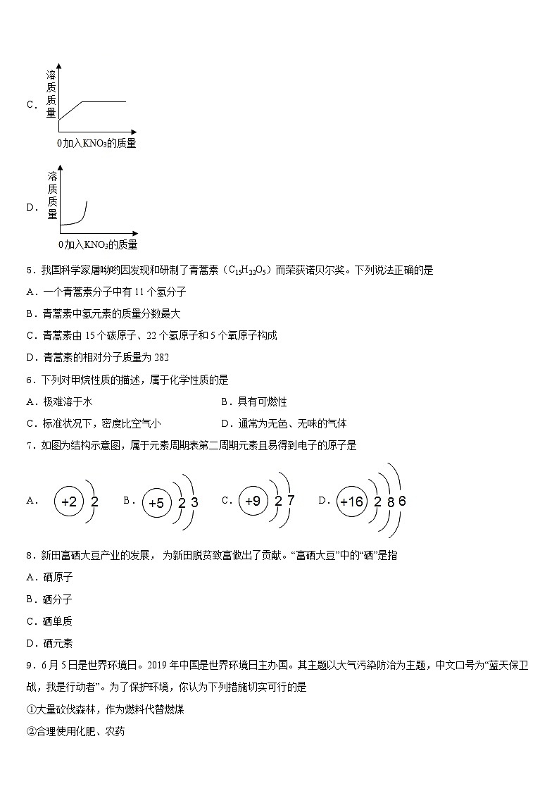 2023-2024学年山东省济南七校联考九上化学期末达标检测试题含答案02