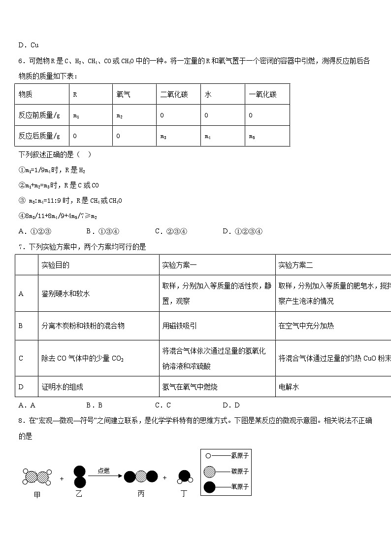 2023-2024学年山东省济南实验中学九上化学期末学业质量监测模拟试题含答案第2页