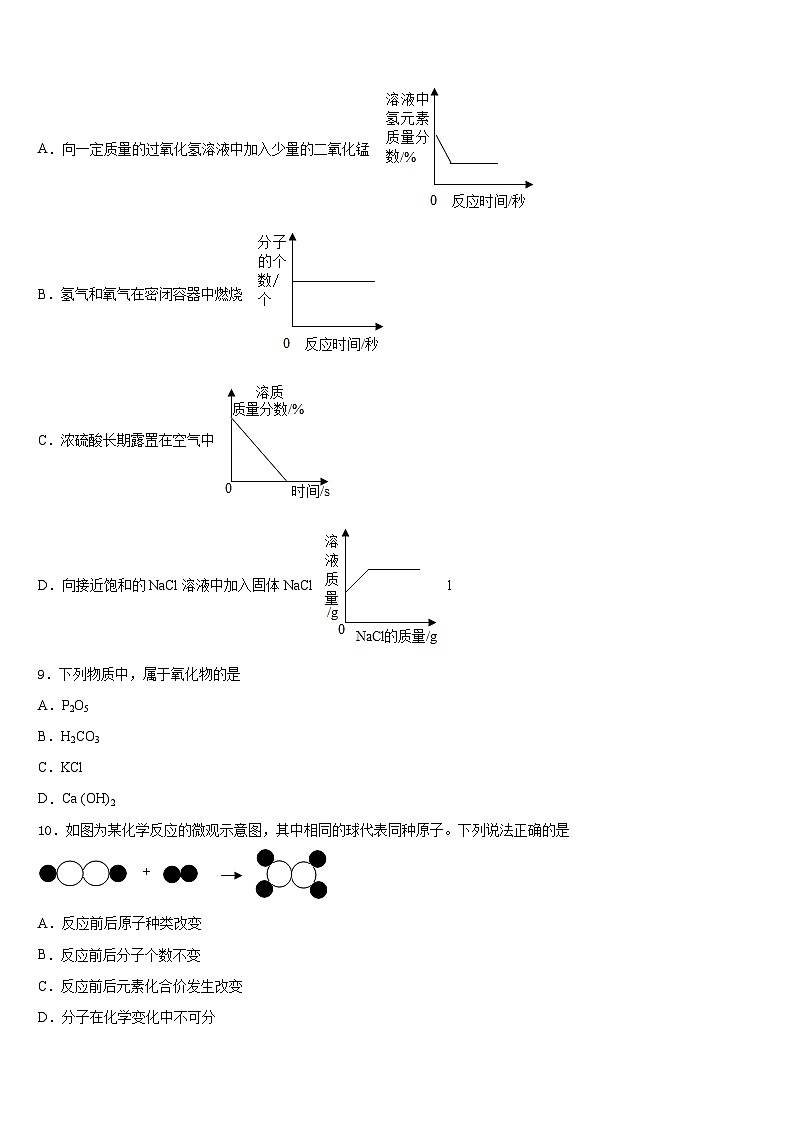 2023-2024学年山东省济宁市梁山县九年级化学第一学期期末达标检测试题含答案03
