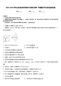 2023-2024学年山东省日照市莒县九年级化学第一学期期末学业质量监测试题含答案