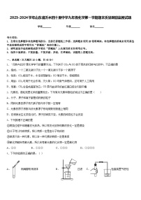 2023-2024学年山东省沂水四十里中学九年级化学第一学期期末质量跟踪监视试题含答案