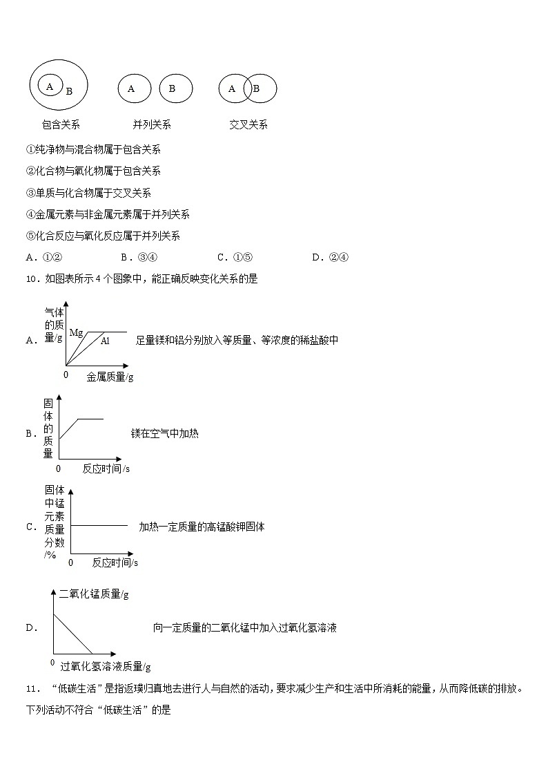 2023-2024学年山东省枣庄市第七中学化学九上期末达标测试试题含答案03
