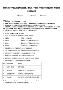 2023-2024学年山东省青岛胶州市、黄岛区、平度区、李沧区九年级化学第一学期期末统考模拟试题含答案