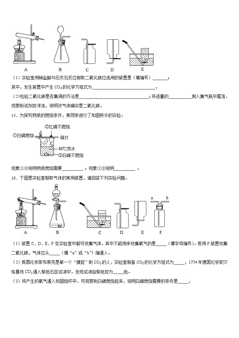 2023-2024学年山东省青岛市市南区九年级化学第一学期期末学业质量监测模拟试题含答案第3页