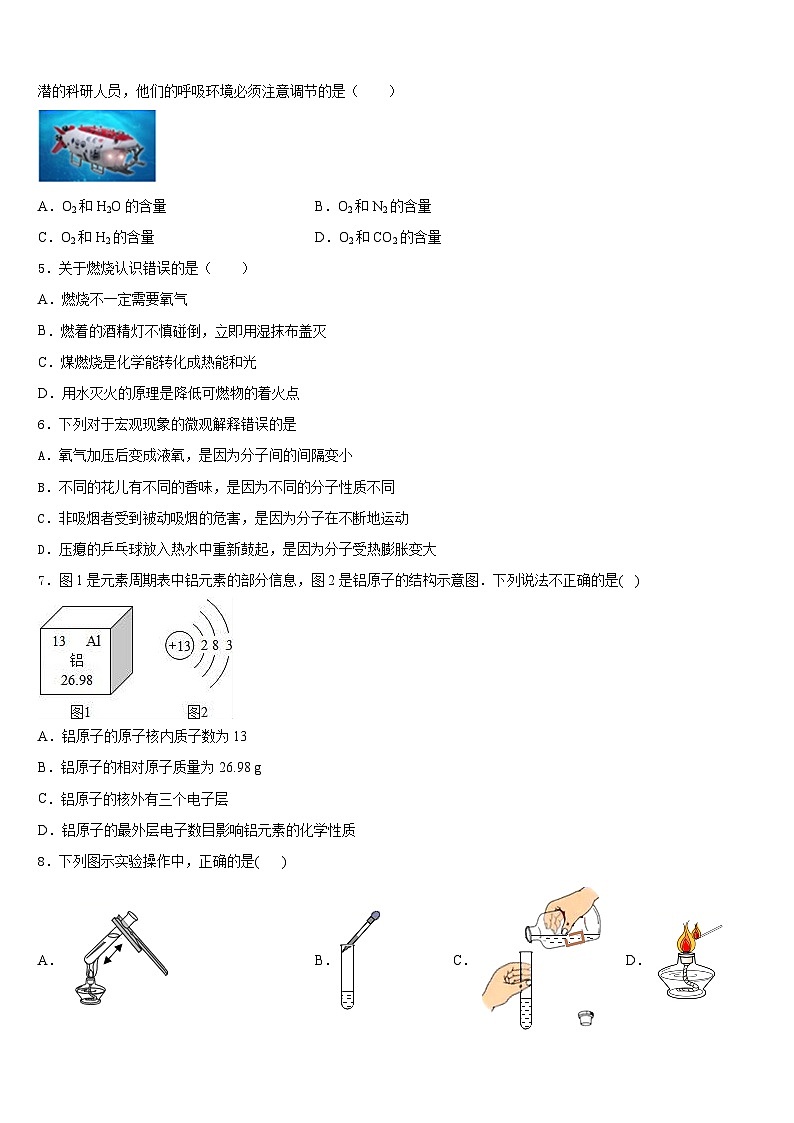 2023-2024学年山西省大同市九上化学期末经典试题含答案02