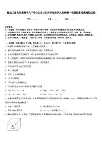 黑龙江省大庆市第十九中学2023-2024学年化学九年级第一学期期末经典模拟试题含答案