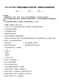 2023-2024学年广东省佛山市顺德区九年级化学第一学期期末综合测试模拟试题含答案