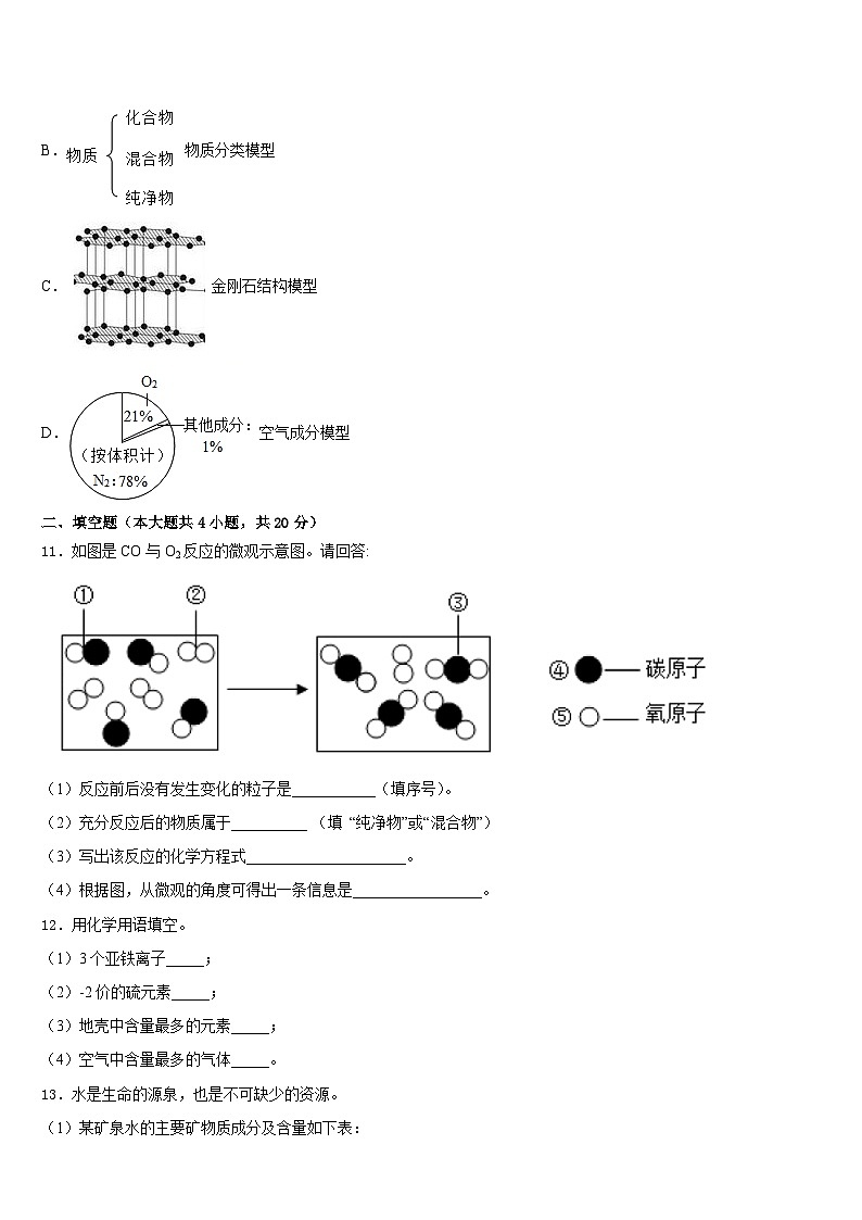 2023-2024学年广东省广州市花都区化学九年级第一学期期末教学质量检测模拟试题含答案第3页