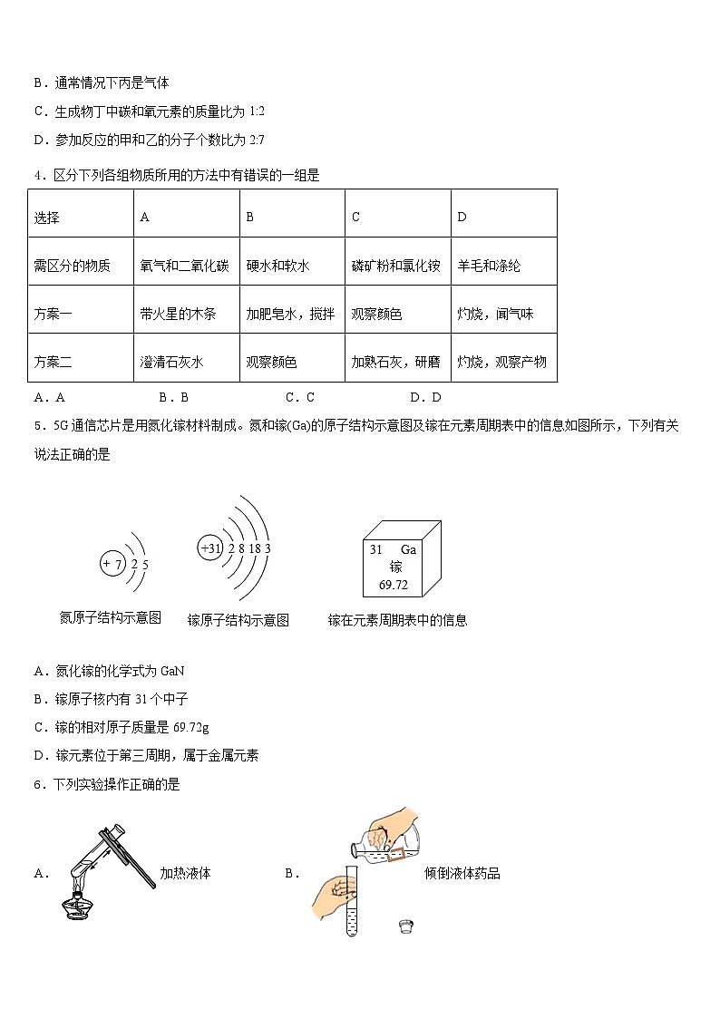 2023-2024学年广东省广州市越秀区广州大附属中学化学九年级第一学期期末经典试题含答案第2页