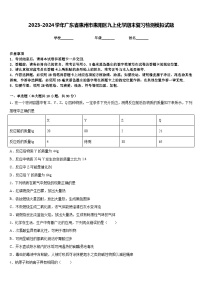 2023-2024学年广东省惠州市惠阳区九上化学期末复习检测模拟试题含答案