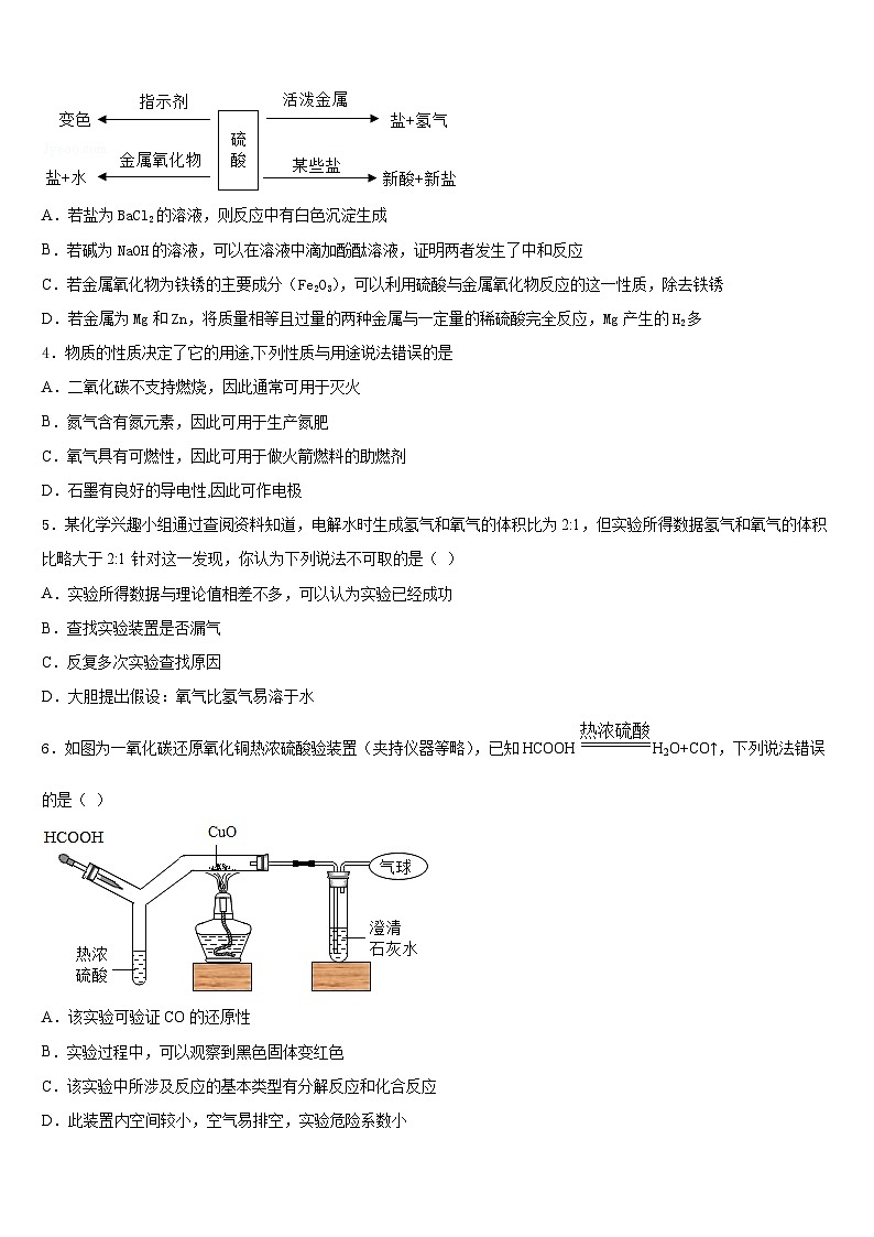 2023-2024学年广东省梅州市丰顺县九年级化学第一学期期末质量跟踪监视模拟试题含答案第2页