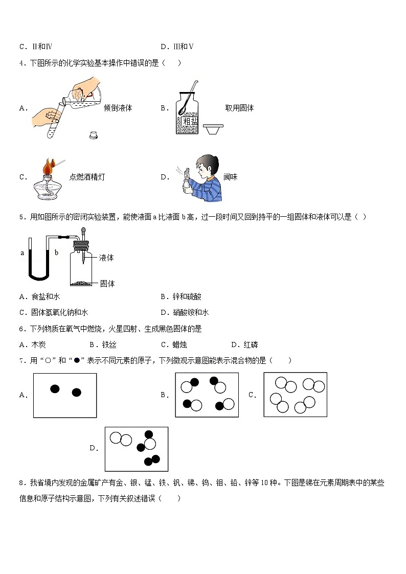 2023-2024学年广东省梅州市梅县九上化学期末综合测试试题含答案第2页