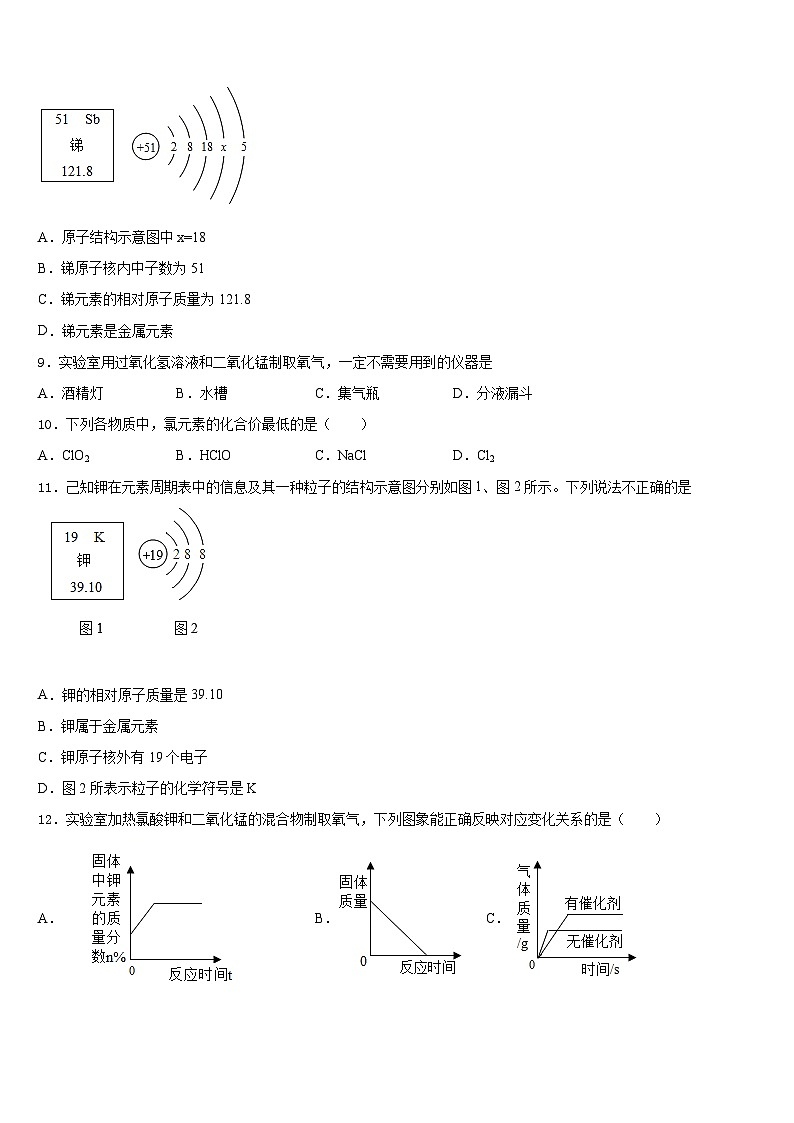 2023-2024学年广东省梅州市梅县九上化学期末综合测试试题含答案第3页
