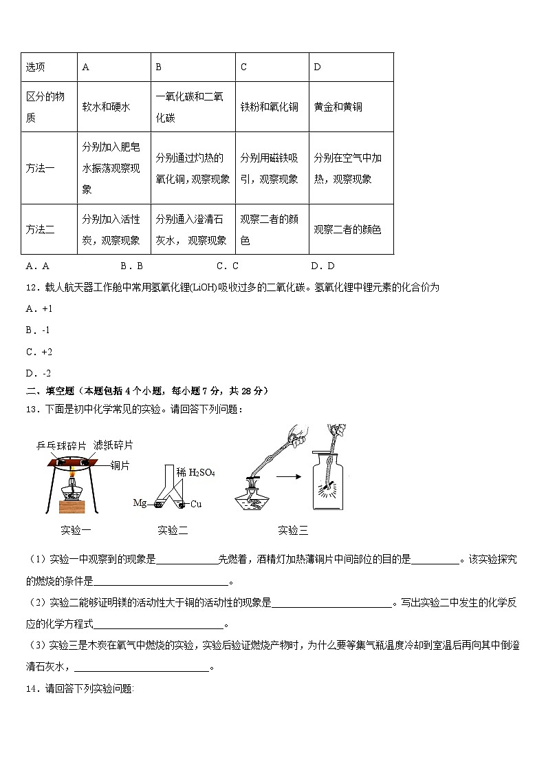 2023-2024学年广东省湛江地区六校联考化学九上期末质量跟踪监视模拟试题含答案03