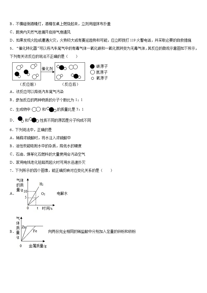 2023-2024学年广东省深圳市育才一中学九上化学期末复习检测试题含答案第2页