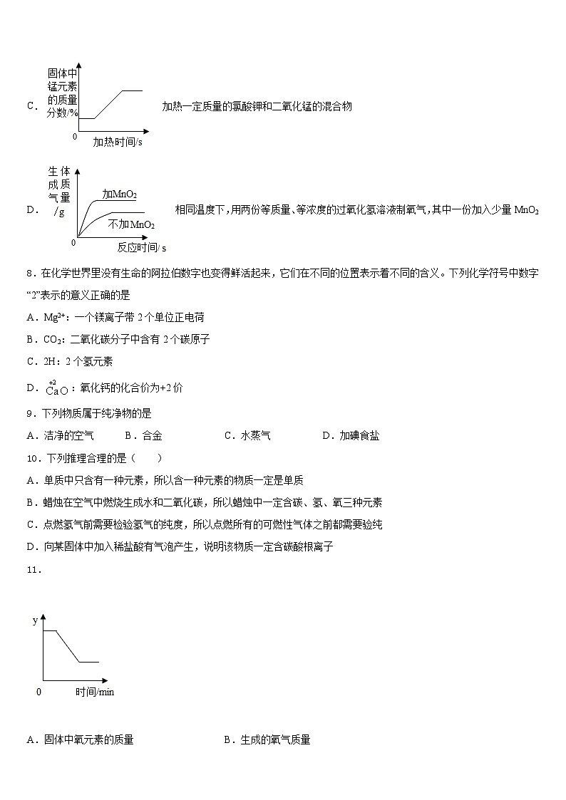 2023-2024学年广东省深圳市育才一中学九上化学期末复习检测试题含答案第3页