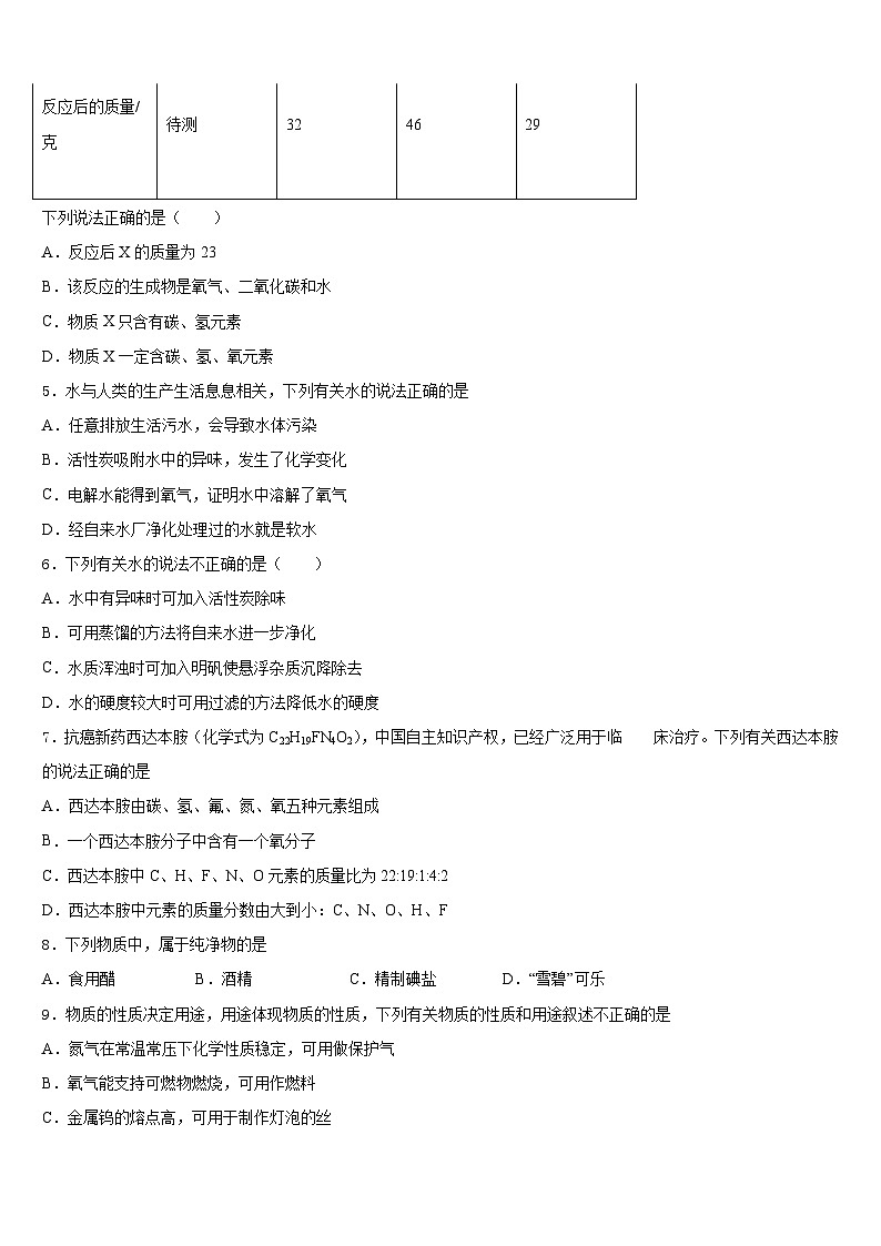 2023-2024学年广东省深圳市平冈中学化学九年级第一学期期末质量检测试题含答案02