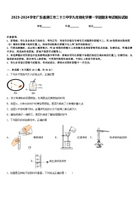 2023-2024学年广东省湛江市二十三中学九年级化学第一学期期末考试模拟试题含答案