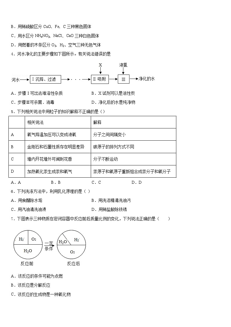 2023-2024学年广东省深圳盐田区六校联考化学九年级第一学期期末达标测试试题含答案第2页