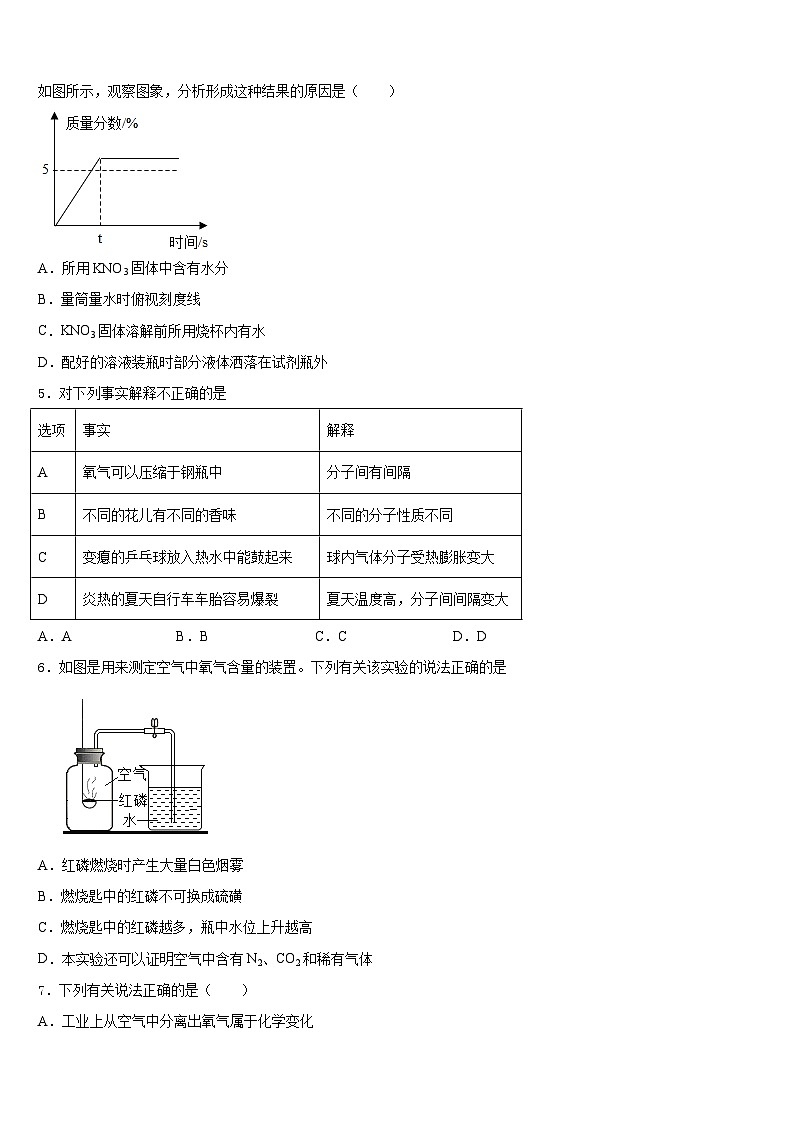 2023-2024学年广东省深圳市深圳中学化学九年级第一学期期末考试试题含答案第2页