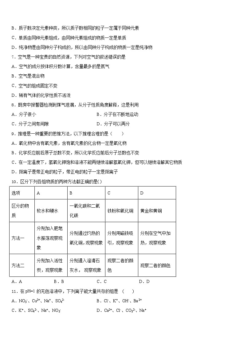 2023-2024学年广西南宁市化学九上期末预测试题含答案第2页