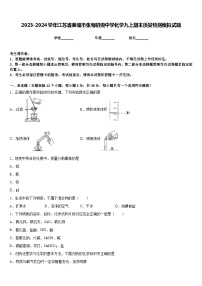 2023-2024学年江苏省姜堰市张甸初级中学化学九上期末质量检测模拟试题含答案