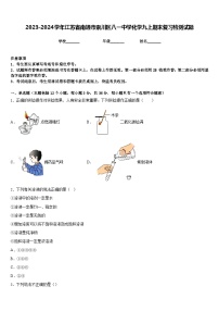 2023-2024学年江苏省南通市崇川区八一中学化学九上期末复习检测试题含答案