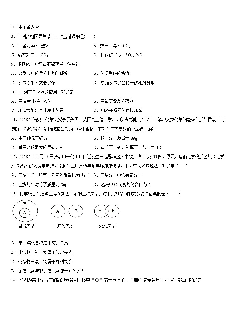 2023-2024学年江苏省南通市海安市八校联考化学九上期末学业质量监测模拟试题含答案第3页