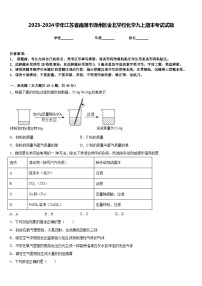 2023-2024学年江苏省南通市通州区金北学校化学九上期末考试试题含答案