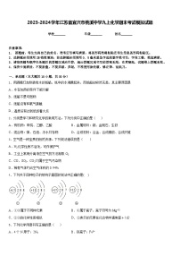 2023-2024学年江苏省宜兴市桃溪中学九上化学期末考试模拟试题含答案