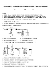 2023-2024学年江苏省南通市启东市滨海实验学校化学九上期末教学质量检测试题含答案