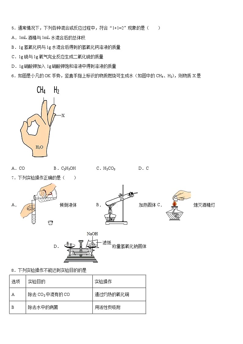 2023-2024学年江苏省徐州市市区部分学校九上化学期末检测试题含答案第2页