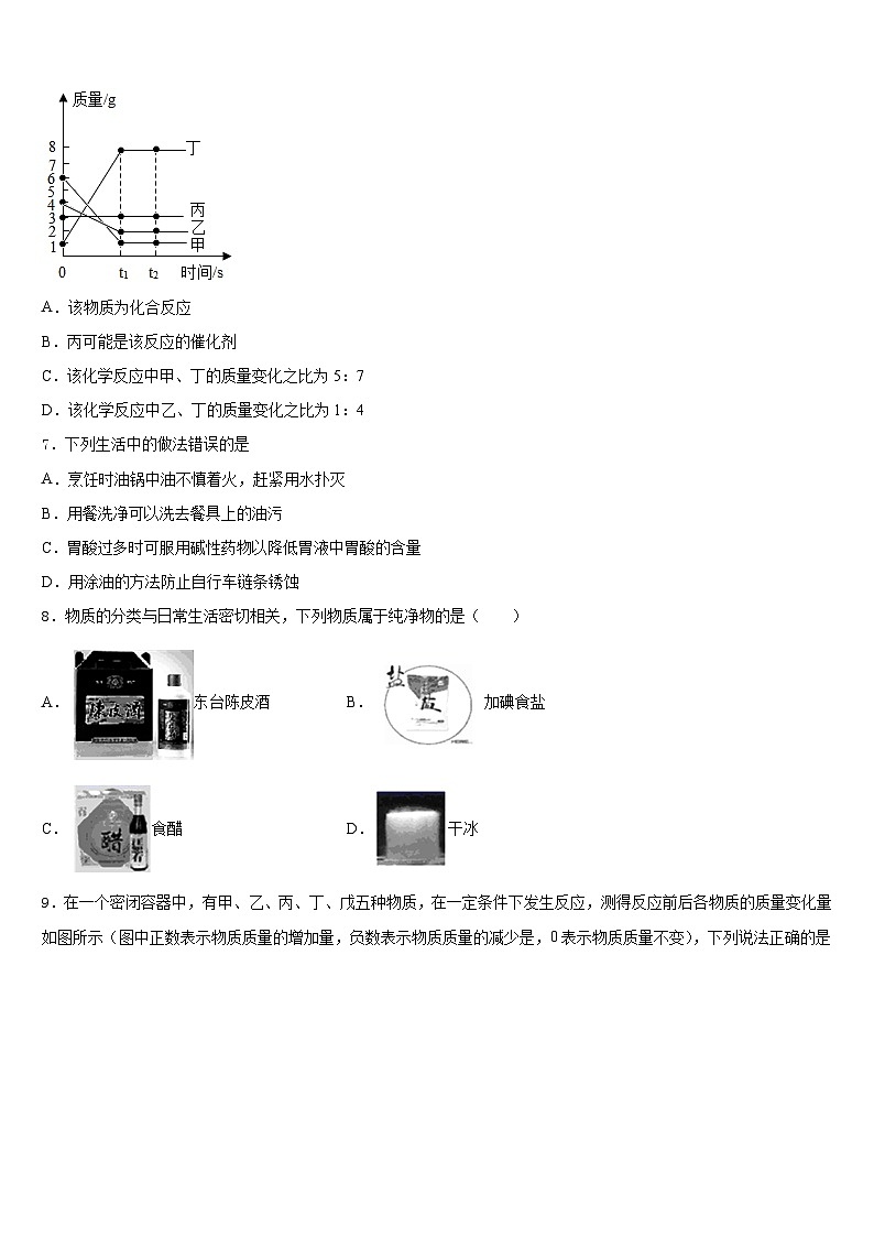 2023-2024学年江苏省扬大附中东部分学校九年级化学第一学期期末联考模拟试题含答案第3页