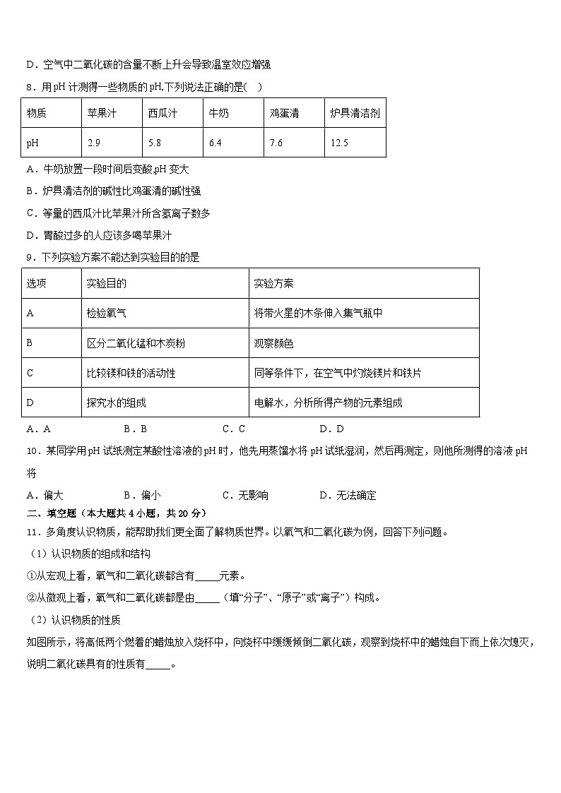 2023-2024学年江苏省扬州市江都区江都区实验初级中学化学九上期末考试模拟试题含答案03