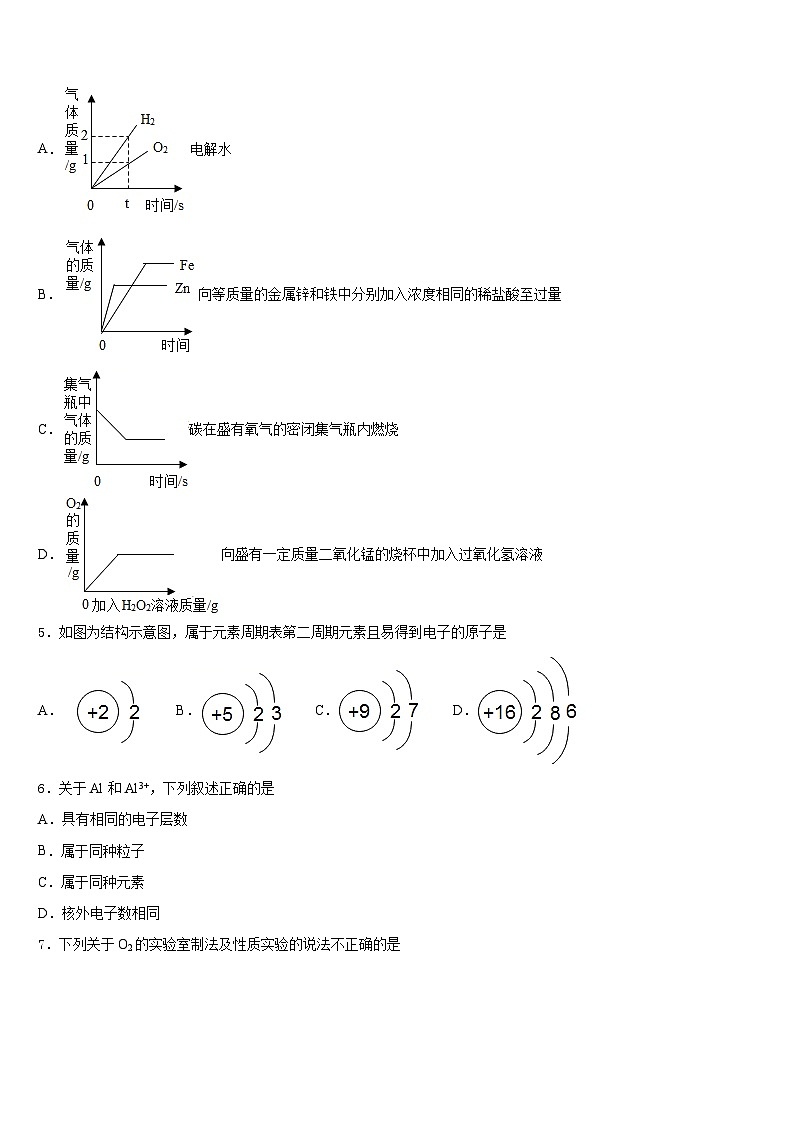 2023-2024学年江苏省扬州市江都区郭村第一中学九上化学期末学业质量监测模拟试题含答案02