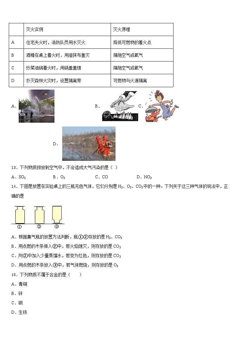 2023-2024学年江苏省徐州市铜山区化学九年级第一学期期末达标测试试题含答案第3页