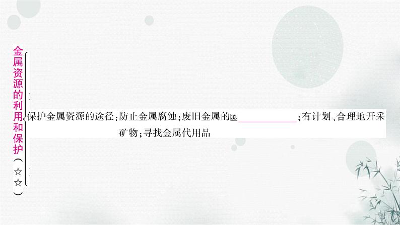 鲁教版中考化学复习第九单元金属第一节金属材料钢铁的锈蚀与防护课件第8页