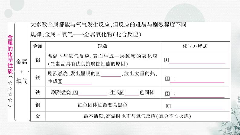 鲁教版中考化学复习第九单元金属第二节金属的化学性质课件第2页