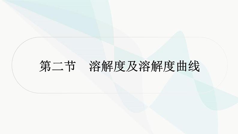 鲁教版中考化学复习第三单元溶液第二节溶解度及溶解度曲线课件第1页