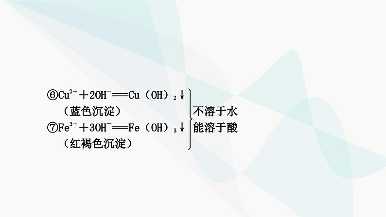 鲁教版中考化学复习第八单元海水中的化学重难突破9物质(或离子)的共存课件第5页