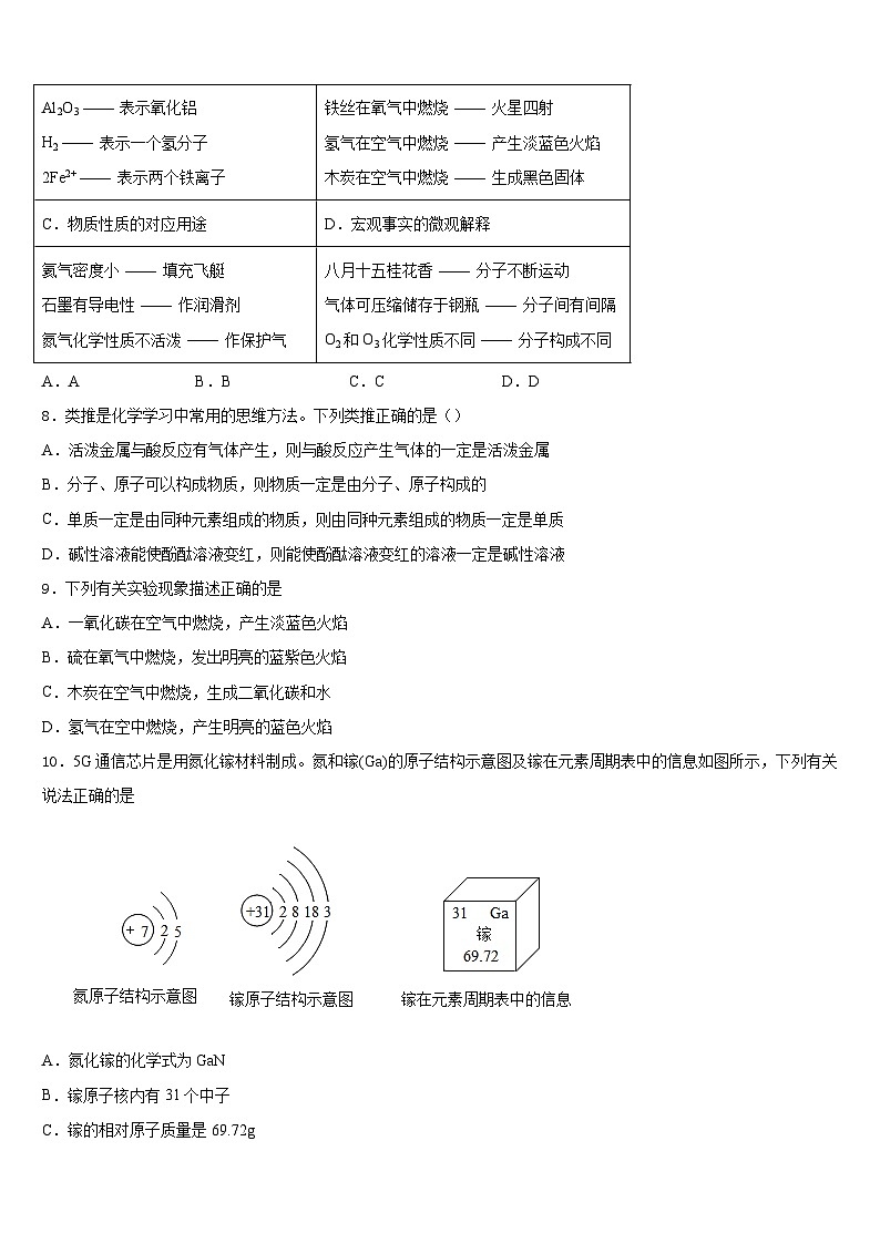 2023-2024学年上海市长宁区西延安中学九年级化学第一学期期末学业水平测试试题含答案第2页